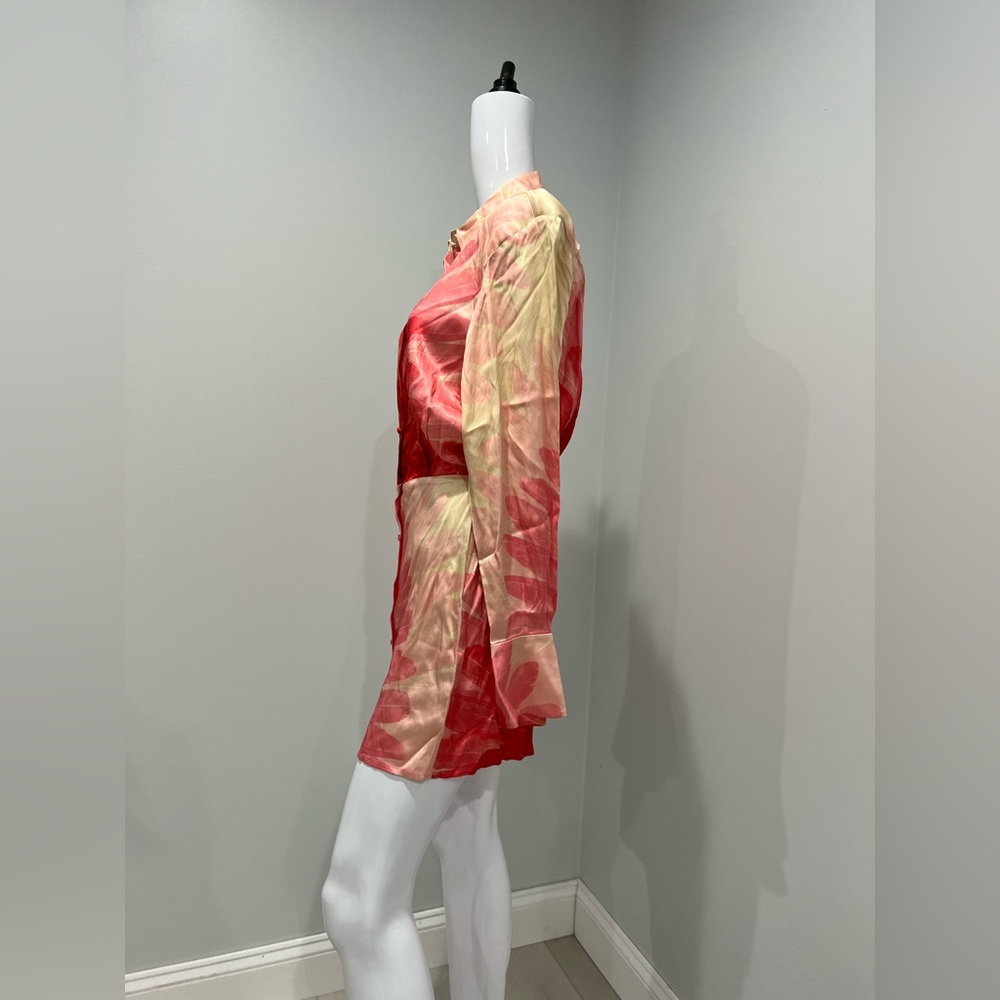 Alexis Red and Pink Floral Long Sleeve Dress - Picture 7 of 11